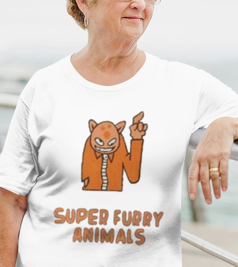 Super Furry Animals Cartoon Character Orange Creature T-Shirt