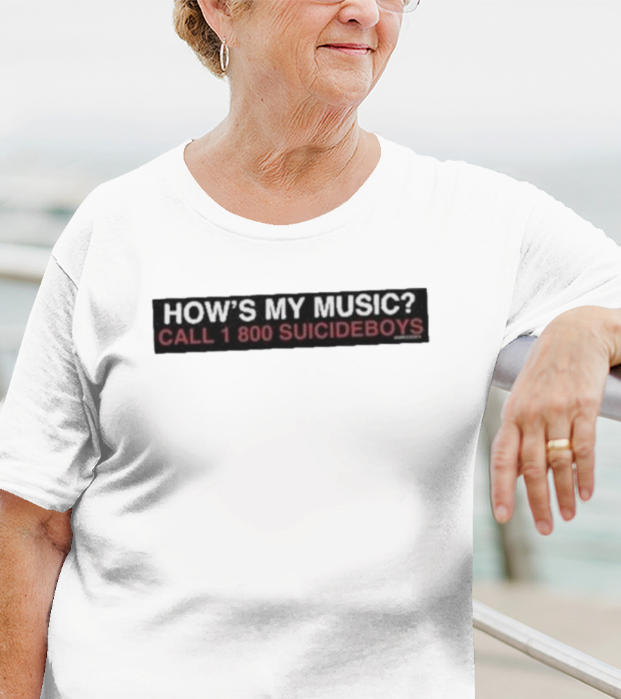 G59 Merch Bumper Sticker How's My Music Call 1 800 Suicideboys T-Shirt