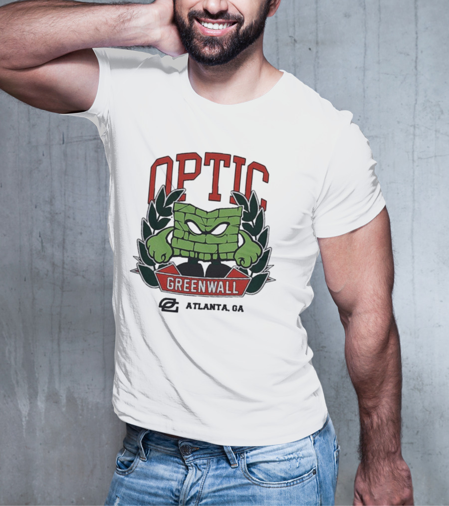 Optic Greenwall Atlanta GA City Colors T-Shirt