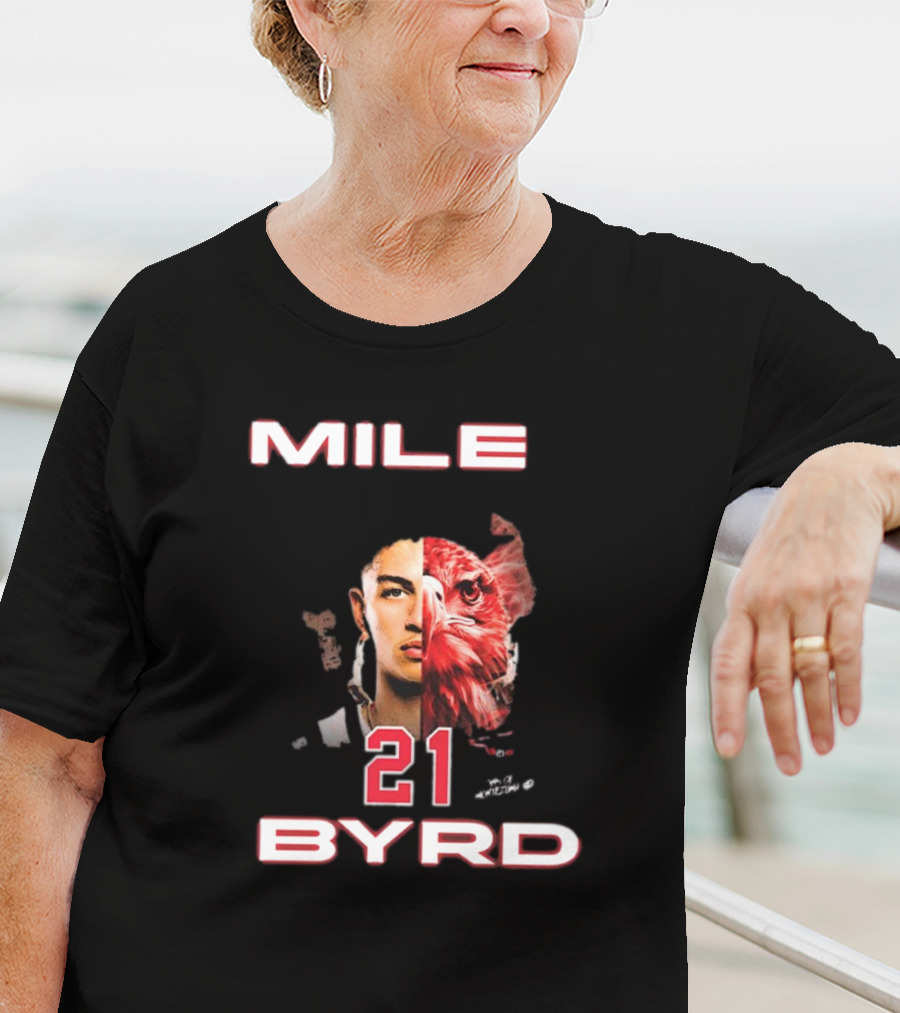 Mile Byrd #21 San Diego State Aztecs Sons Of Montezuma Eagle Face T-Shirt