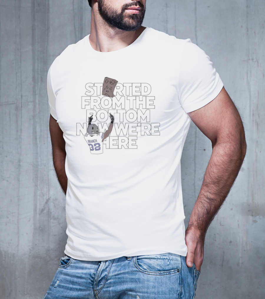 Started From The Bottom Now We’re Here Brian Branch 32 Detroit Lions 0-16? T-Shirt