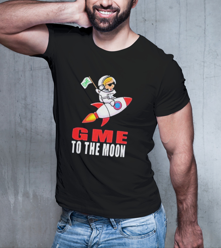 GME WallStreetBets To The Moon Astronaut Rocket T-Shirt