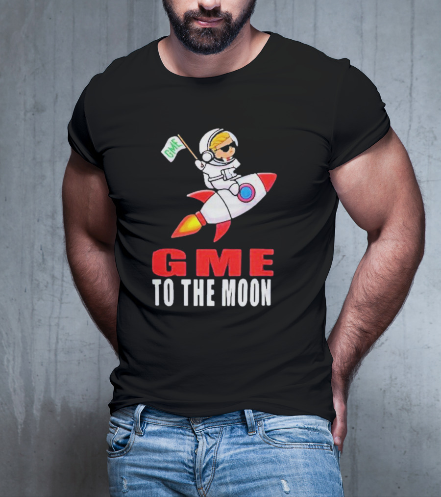 GME WallStreetBets To The Moon Astronaut Rocket T-Shirt
