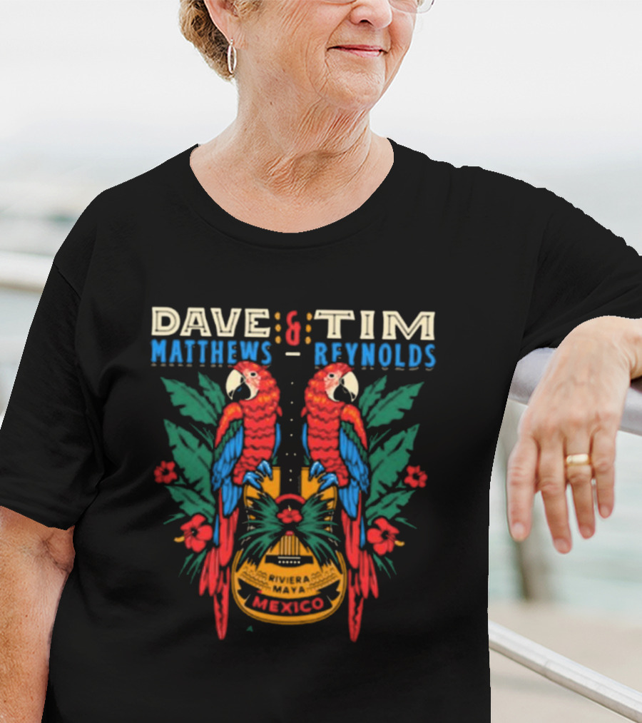 Dave Matthews Tim Reynolds Riviera Maya Mexico Parrot Guitar Jan 23-26 2025 T-Shirt