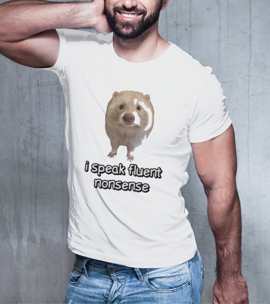 Cringey Albino Raccoon I Speak Fluent Nonsense T-Shirt