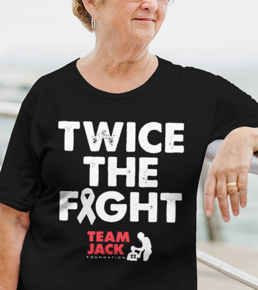 Twice The Fight Team Jack Foundation 22 Ribbon T-Shirt