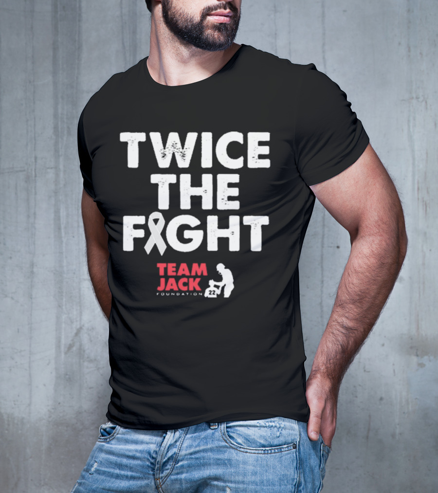 Twice The Fight Team Jack Foundation 22 Ribbon T-Shirt