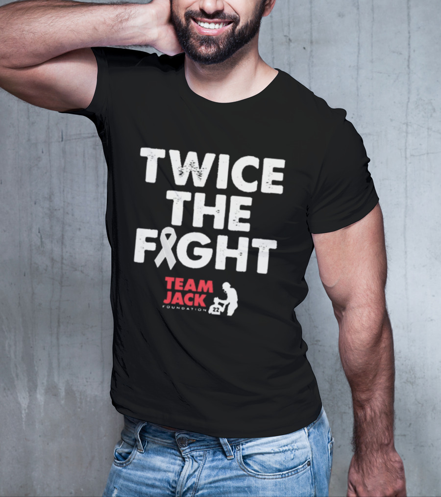 Twice The Fight Team Jack Foundation 22 Ribbon T-Shirt