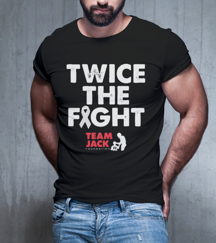 Twice The Fight Team Jack Foundation 22 Ribbon T-Shirt