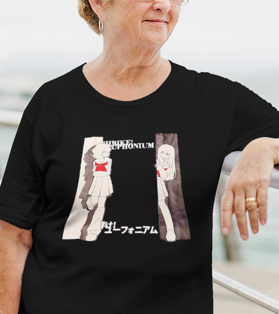 Hibike Euphonium Anime Schoolgirl Character With Japanese Text T-Shirt