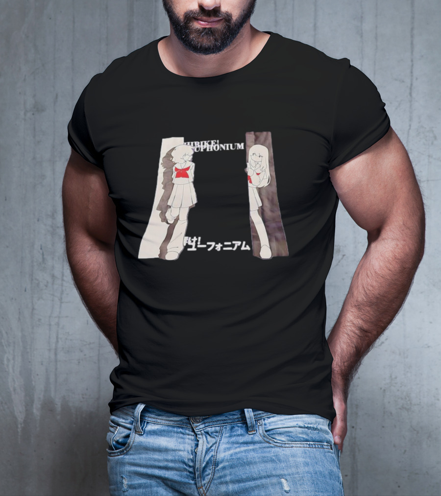 Hibike Euphonium Anime Schoolgirl Character With Japanese Text T-Shirt