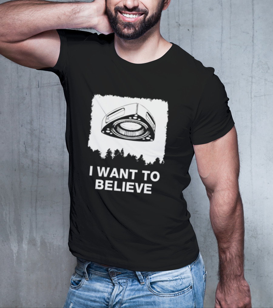 I Want To Believe Wankel Rotary Piston Engine UFO Theme T-Shirt