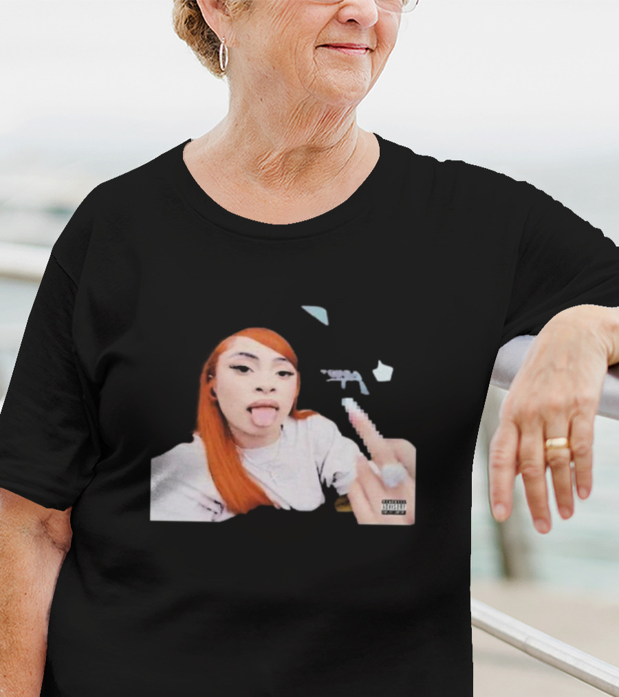 Ice Spice Tongue Out Middle Finger Iconic Gesture T-Shirt