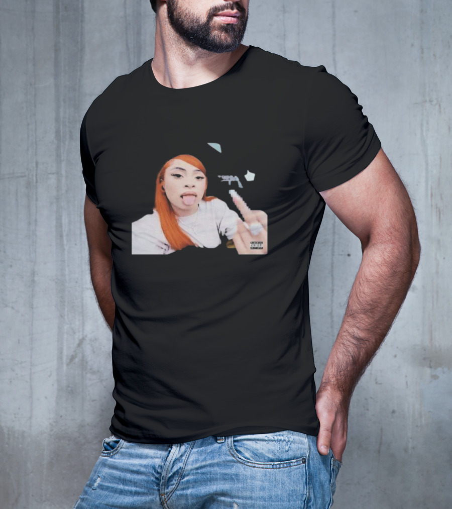Ice Spice Tongue Out Middle Finger Iconic Gesture T-Shirt