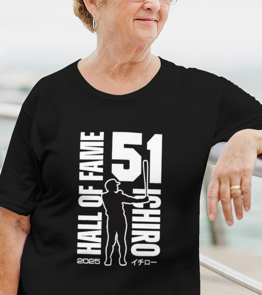 Ichiro Suzuki 51 Hall Of Fame 2025 Baseball Mariners T-Shirt