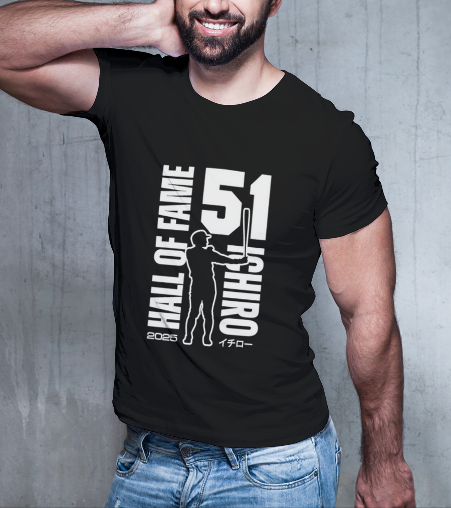 Ichiro Suzuki 51 Hall Of Fame 2025 Baseball Mariners T-Shirt