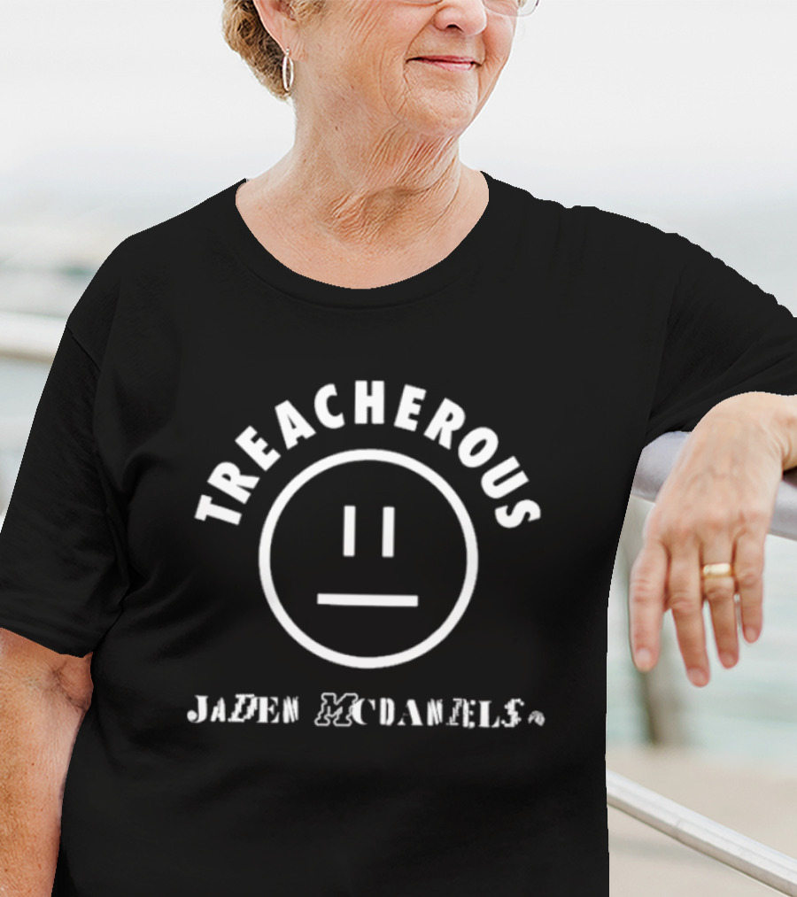 Treacherous Jaden McDaniels Smiley Face T-Shirt