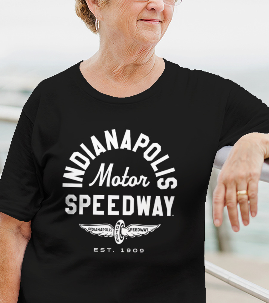 Indianapolis Motor Speedway Est. 1909 Winged Wheel Emblem T-Shirt