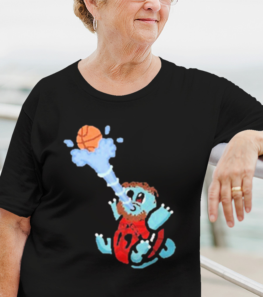 Jakob Poeltl Squirtle Toronto Raptors Basketball Fusion T-Shirt