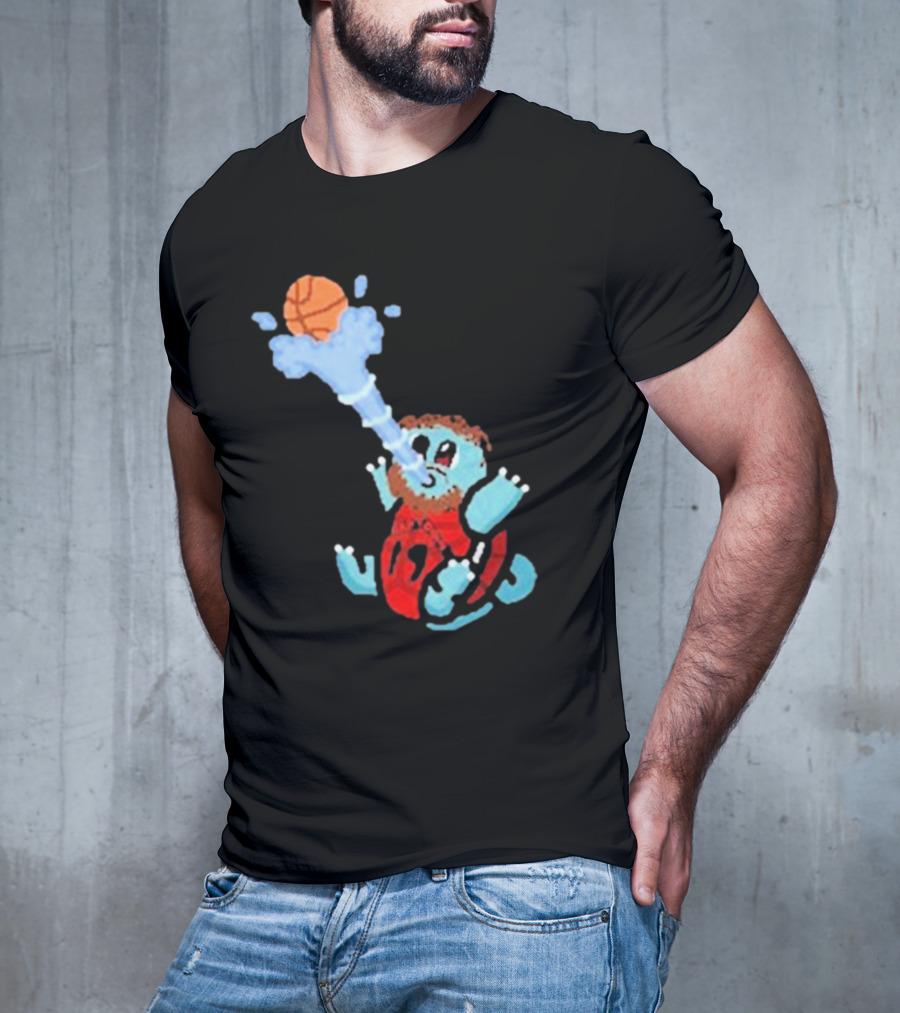 Jakob Poeltl Squirtle Toronto Raptors Basketball Fusion T-Shirt