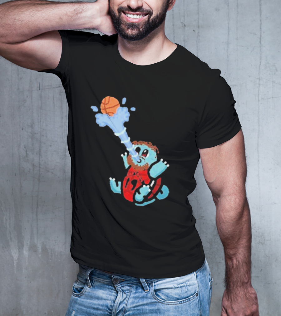 Jakob Poeltl Squirtle Toronto Raptors Basketball Fusion T-Shirt