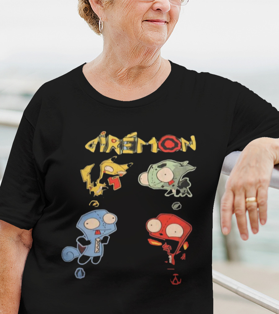 Giremon Invader Zim Characters With Colorful Transformations T-Shirt