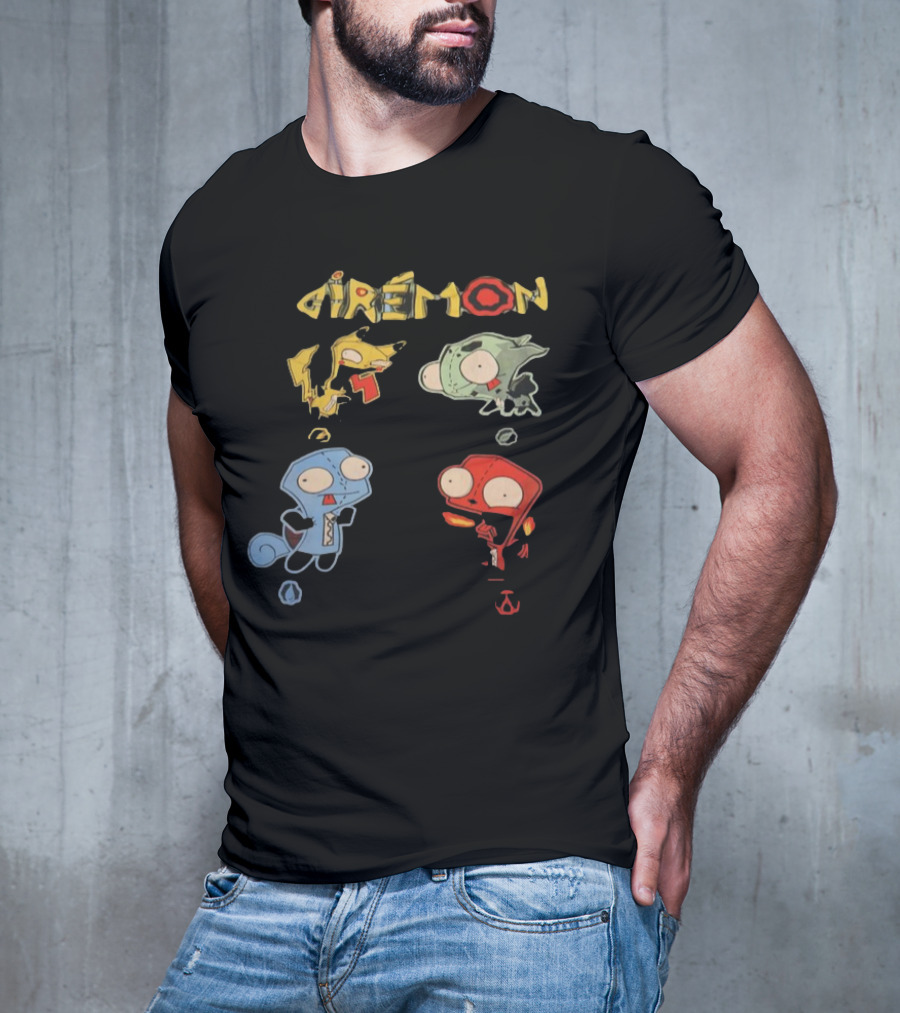 Giremon Invader Zim Characters With Colorful Transformations T-Shirt