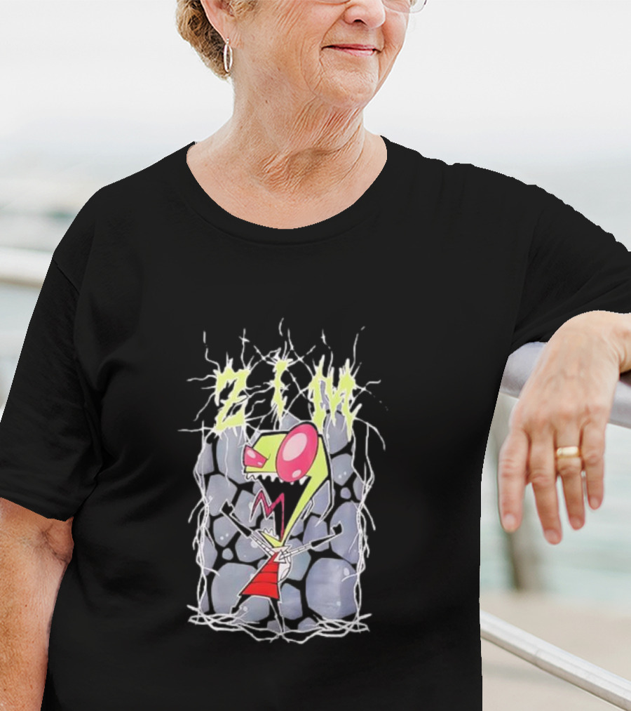 Invader Zim Rock Metal Spiky Zim Character Enthusiastic Expression T-Shirt