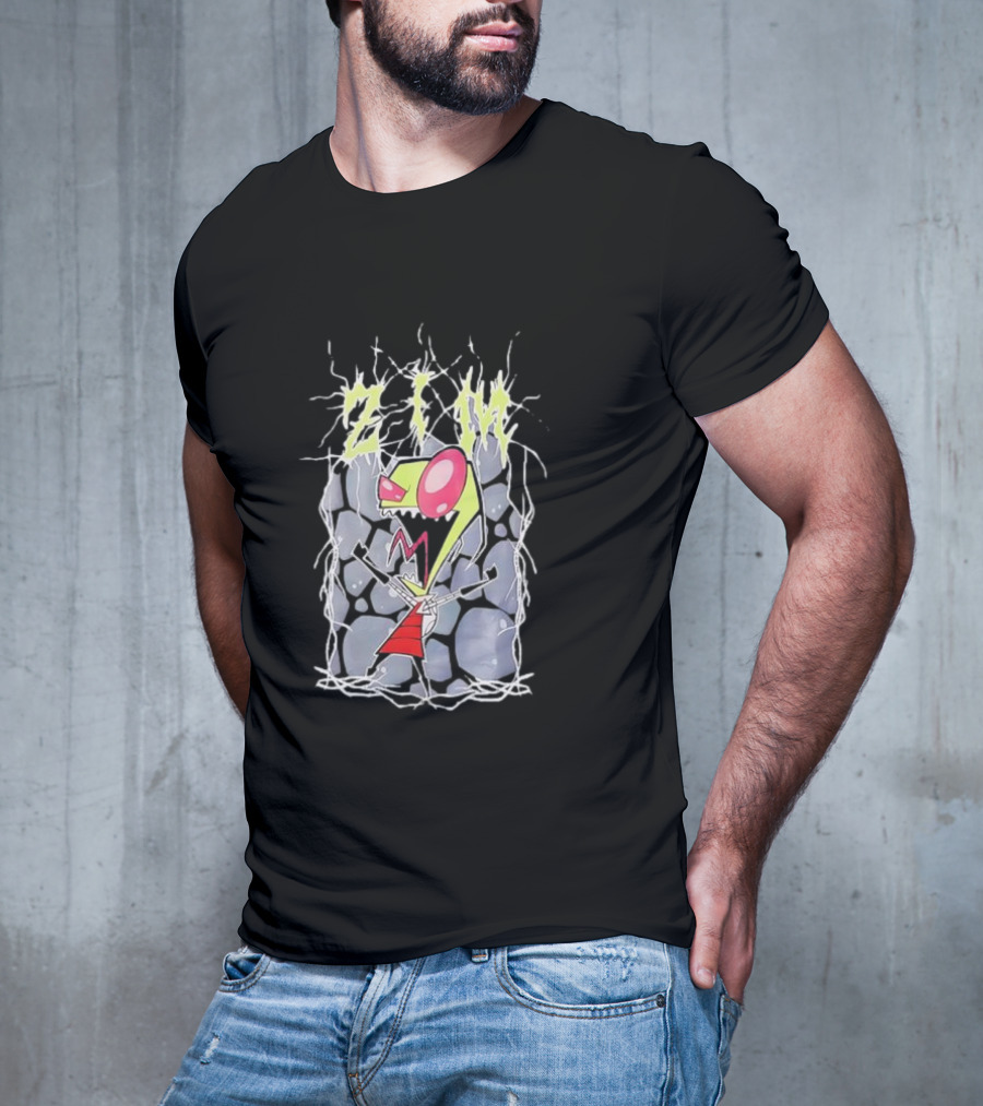 Invader Zim Rock Metal Spiky Zim Character Enthusiastic Expression T-Shirt