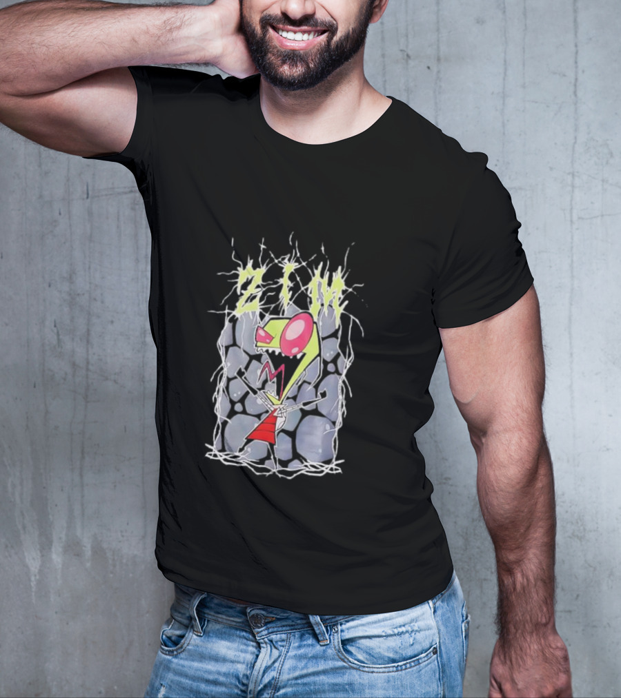 Invader Zim Rock Metal Spiky Zim Character Enthusiastic Expression T-Shirt