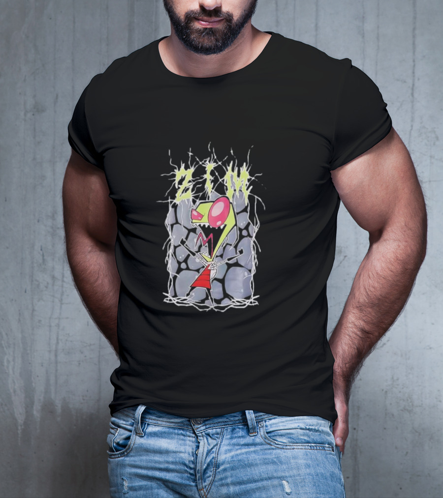 Invader Zim Rock Metal Spiky Zim Character Enthusiastic Expression T-Shirt