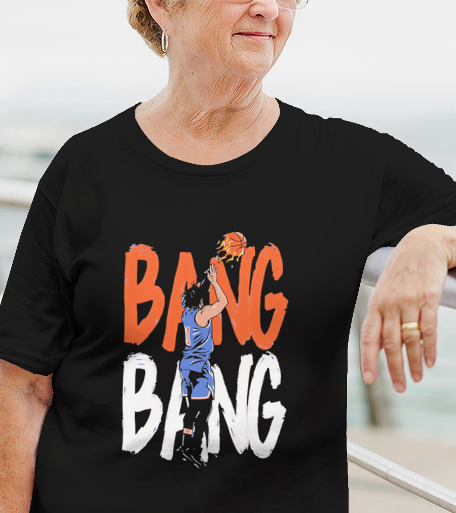 Jalen Brunson New York Knicks Bang Bang Basketball Player In Action T-Shirt