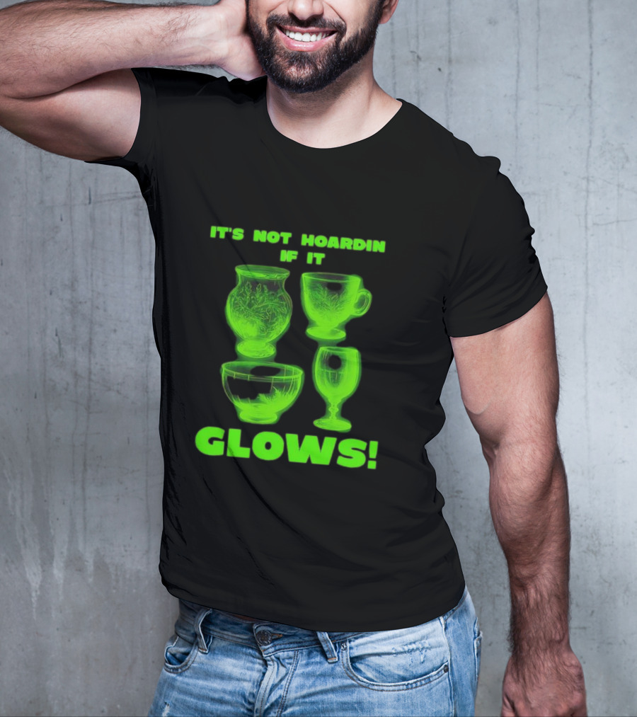 It’s Not Hoarding If It Glows Neon Glassware Collection T-Shirt