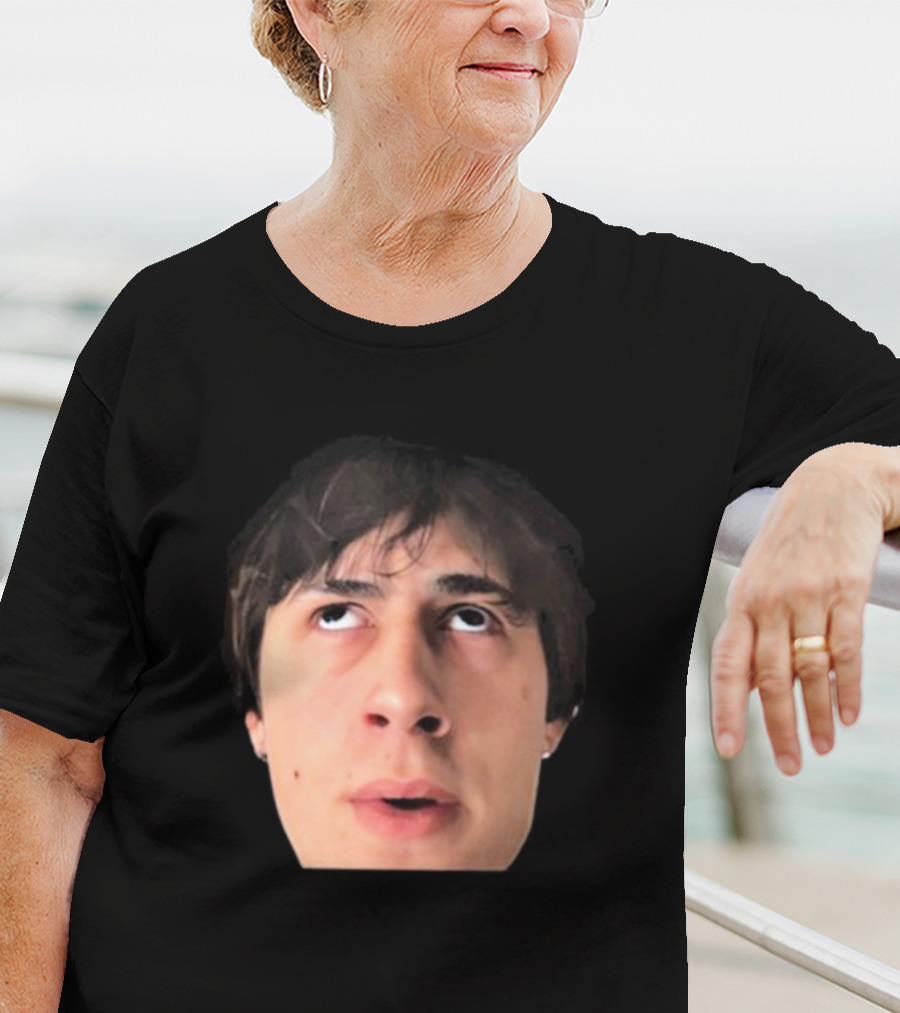 ``` James Clark Looking Up Expression Face ``` T-Shirt
