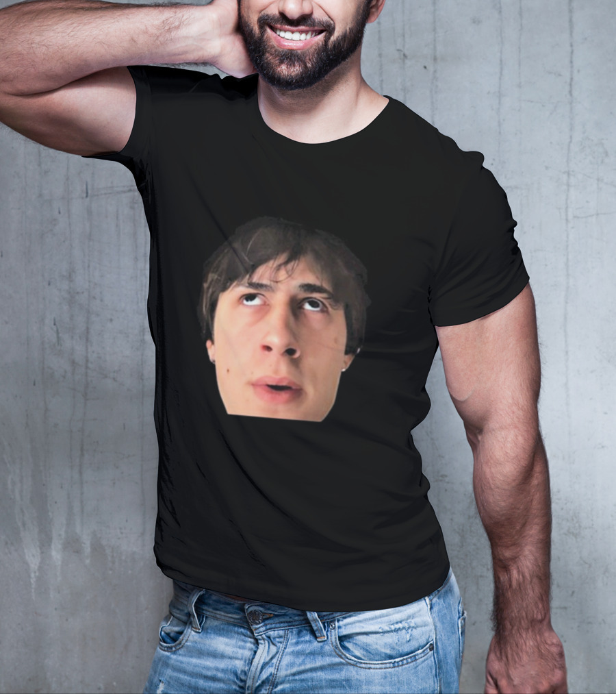 ``` James Clark Looking Up Expression Face ``` T-Shirt