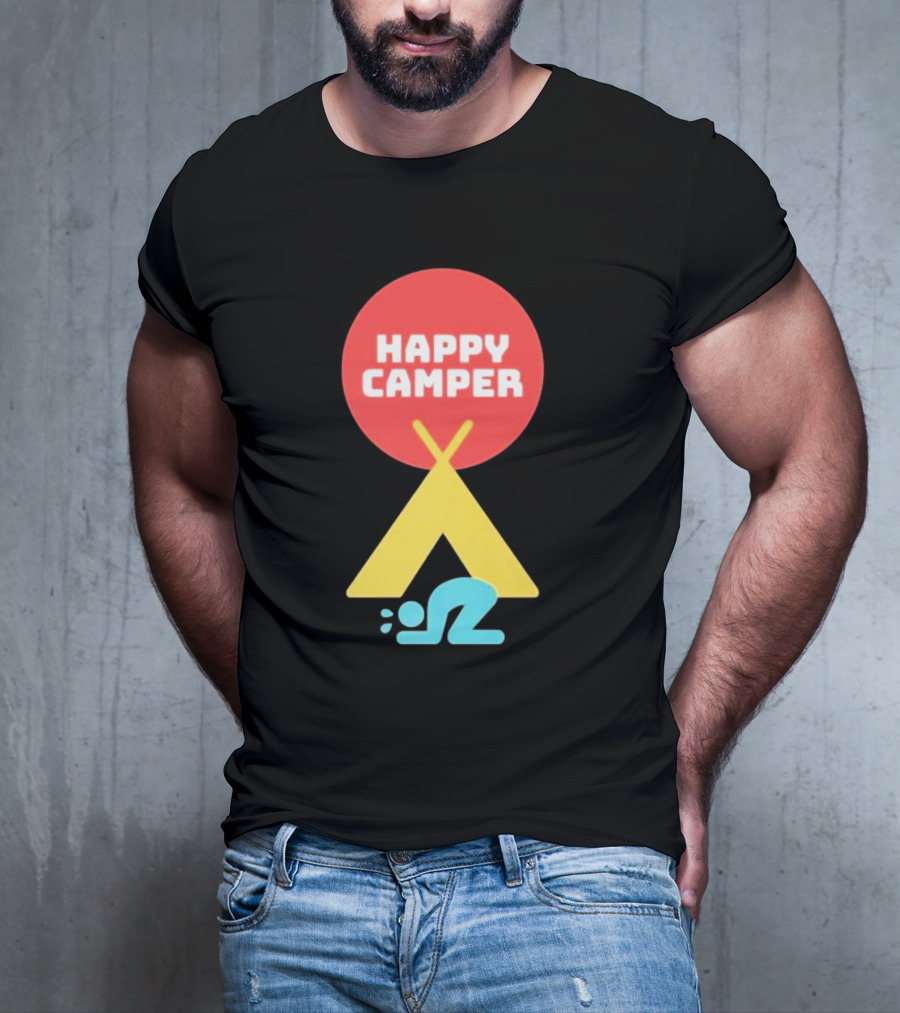 Jim Gaffigan Happy Camper Tent Emoji T-Shirt