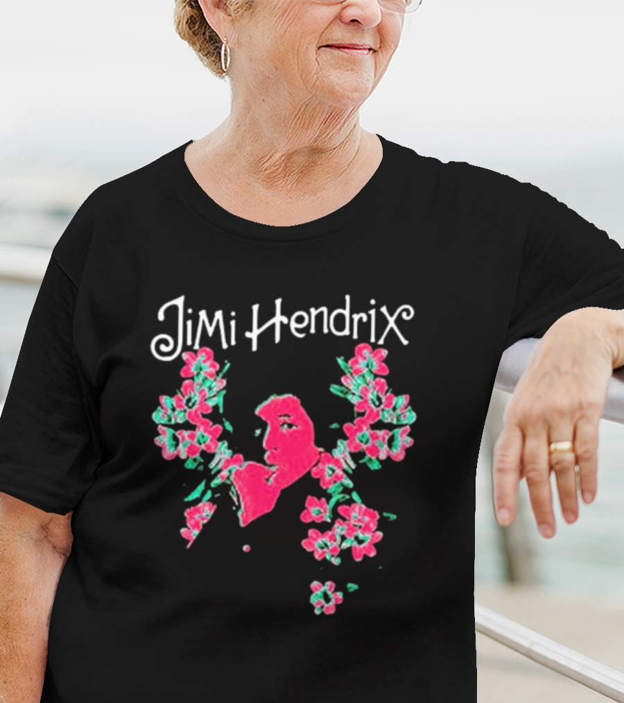 Jimi Hendrix Pink Floral I Am Experienced T-Shirt