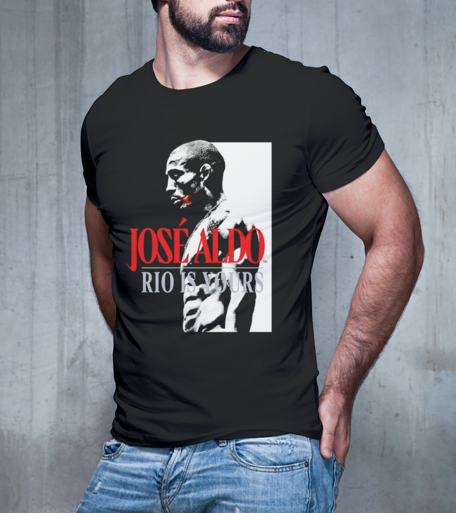 José Aldo Rio Is Yours Retro Black And White Profile T-Shirt