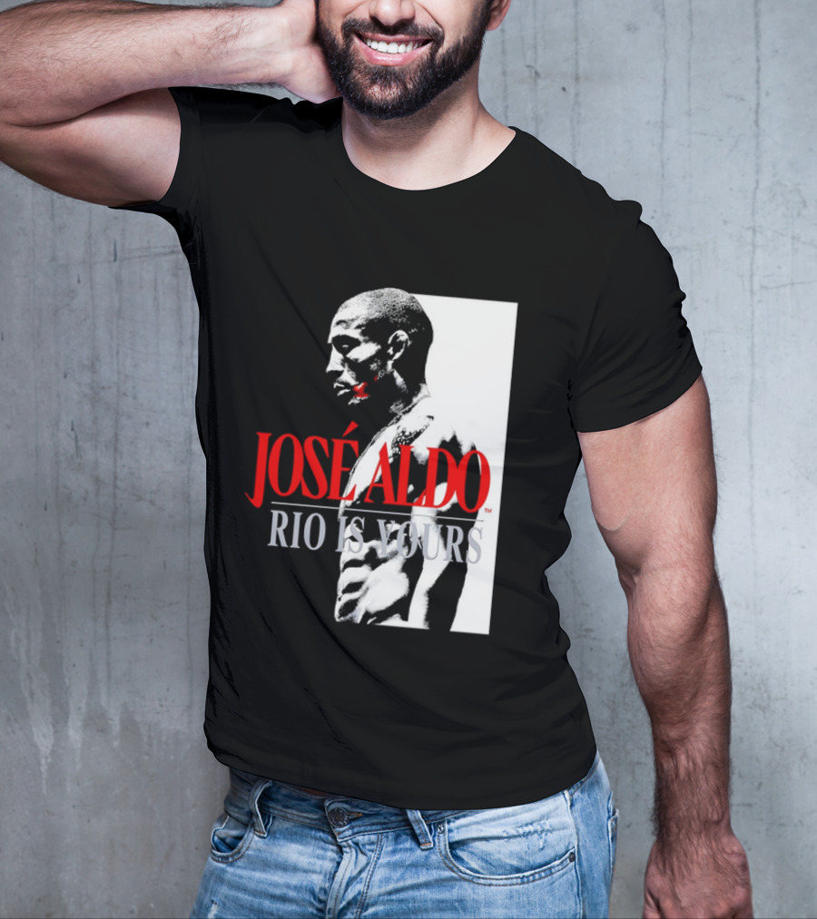 José Aldo Rio Is Yours Retro Black And White Profile T-Shirt