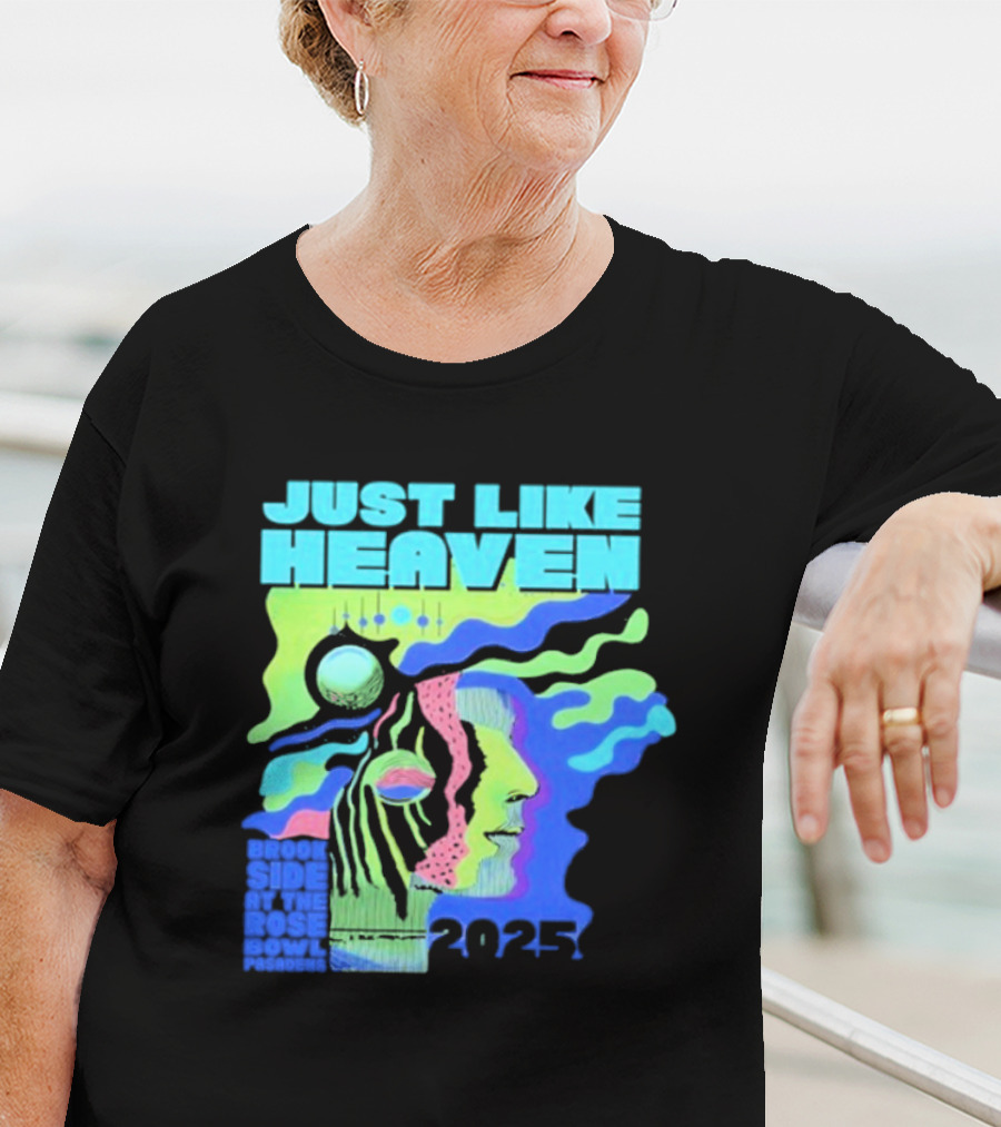 Just Like Heaven Time And Space 2025 Psychedelic Face And Abstract Cosmic Imagery T-Shirt