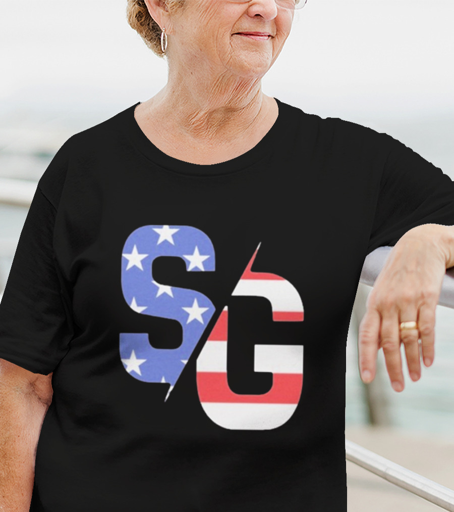 Justin Swanstrom Racing SG Stars Stripes Merica Flag T-Shirt