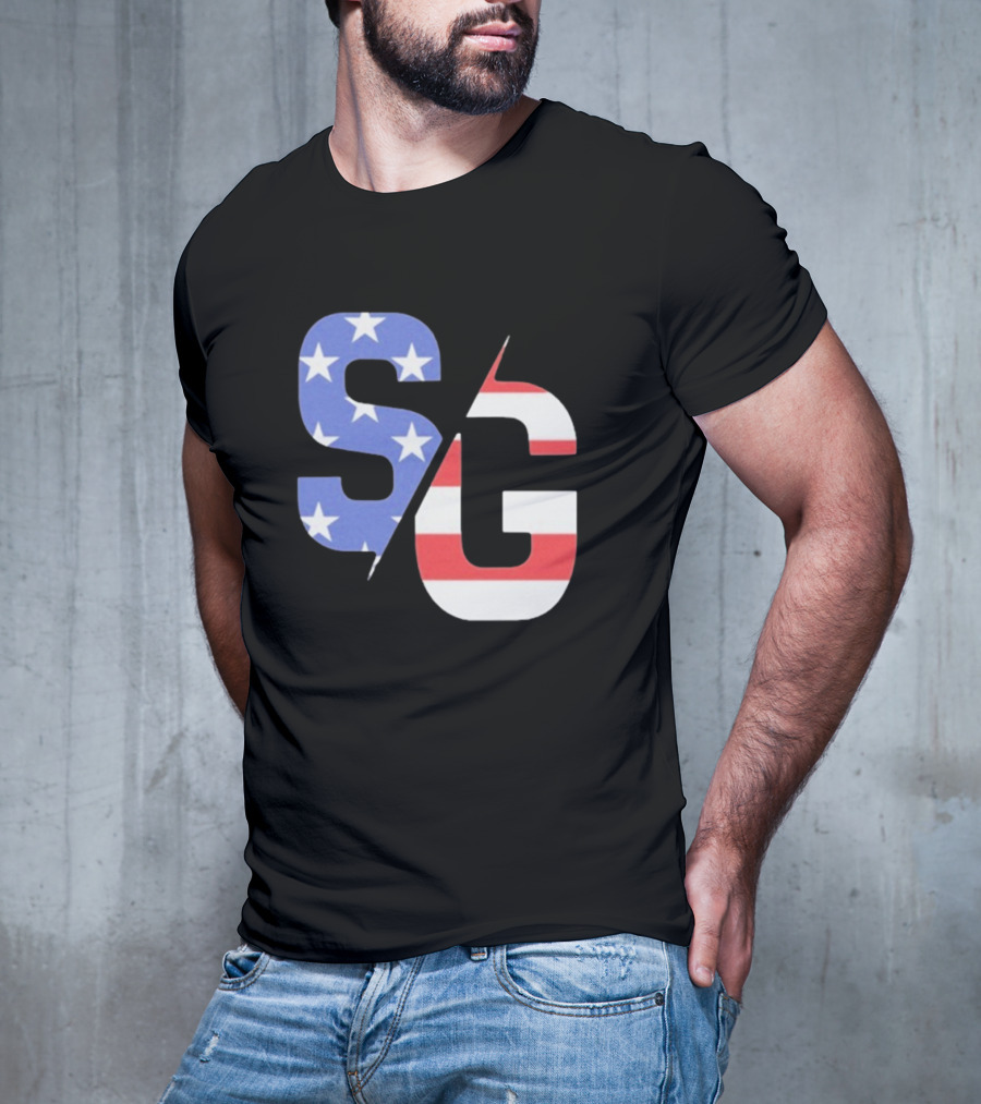 Justin Swanstrom Racing SG Stars Stripes Merica Flag T-Shirt