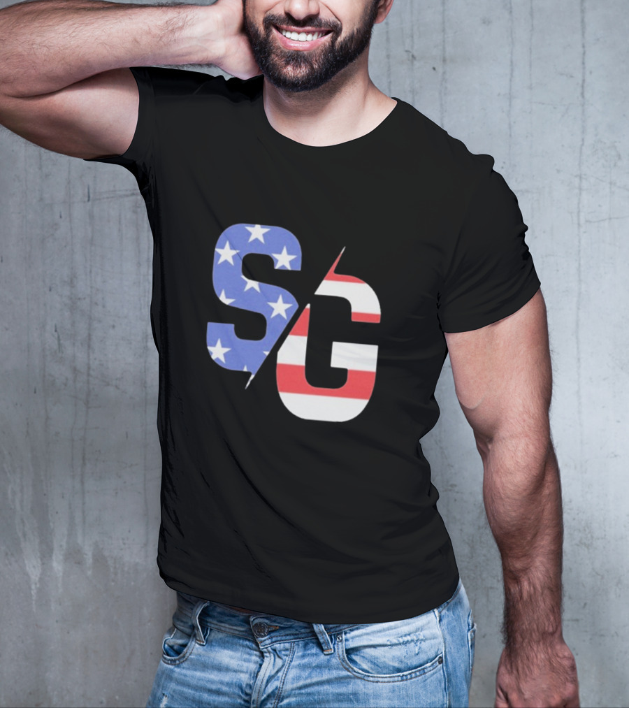Justin Swanstrom Racing SG Stars Stripes Merica Flag T-Shirt
