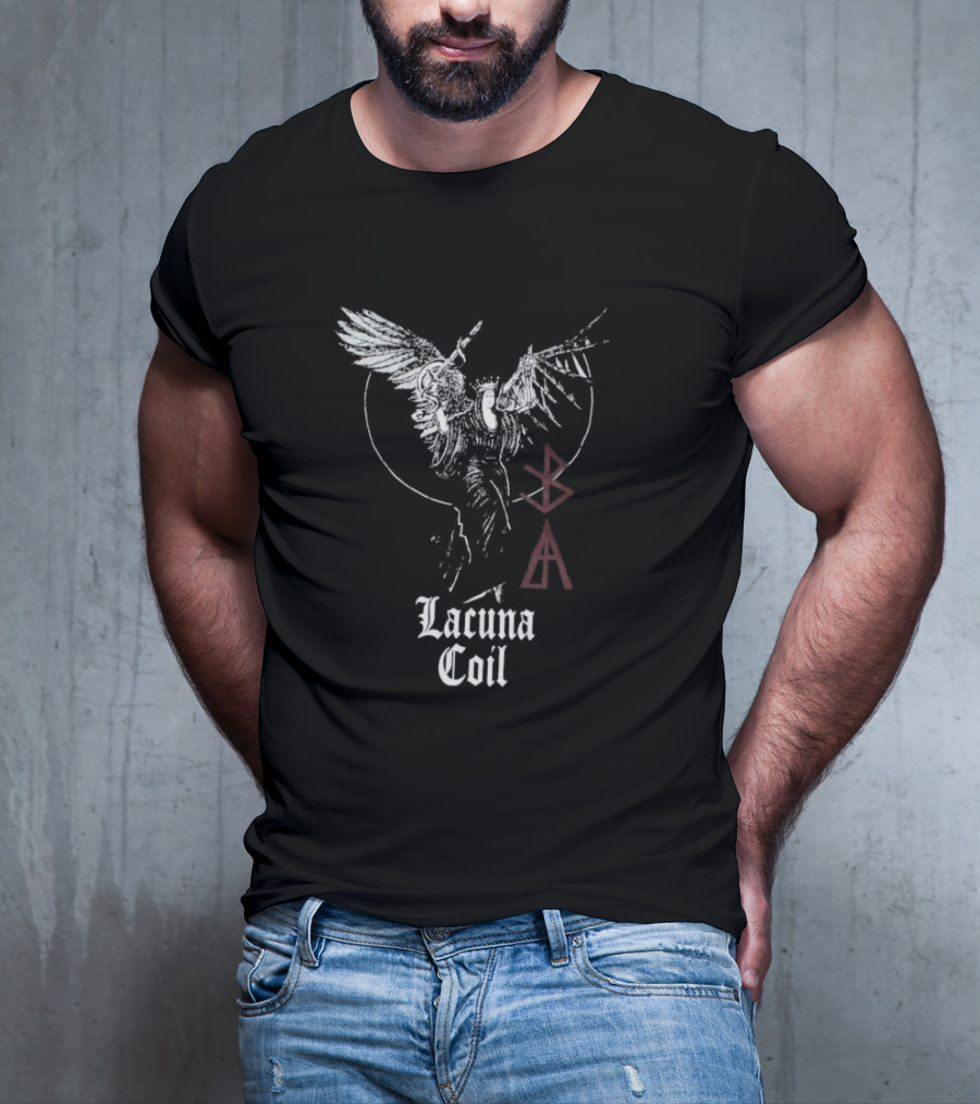 Lacuna Coil Layers Of Time Wings Symbol T-Shirt