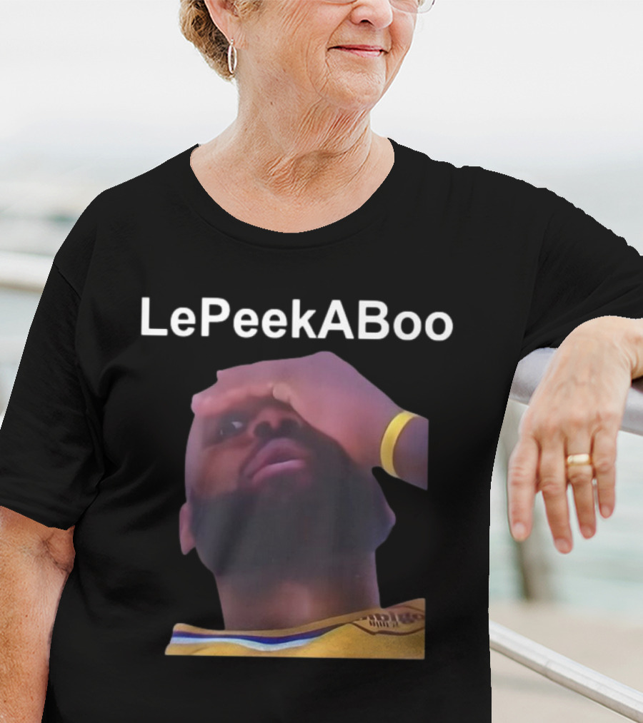 LeBron LePeekABoo Yellow Jersey Wristband T-Shirt