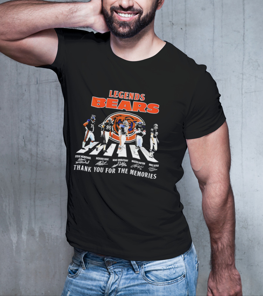 Legends Bears Steve McMichael Richard Dent Mike Singletary Walter Payton Mike Ditka Thank You For The Memories T-Shirt