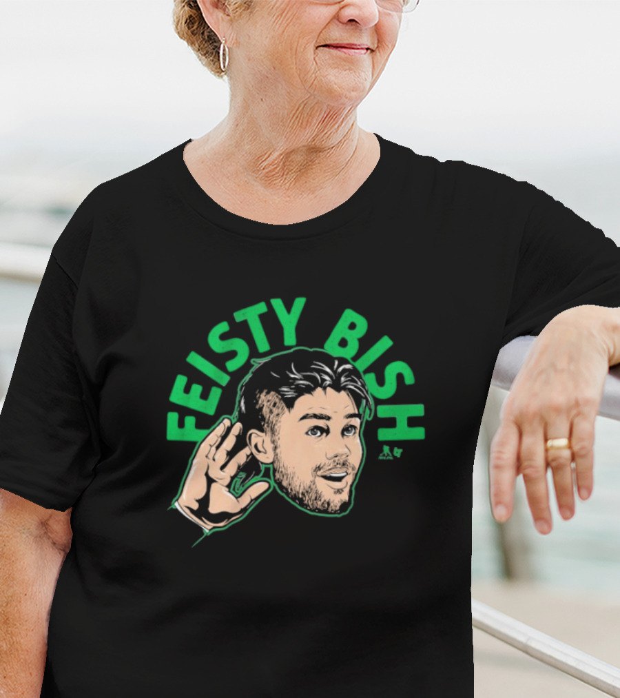 Feisty Bish Hand Gesture Illustration With Lian Bischel Artwork T-Shirt