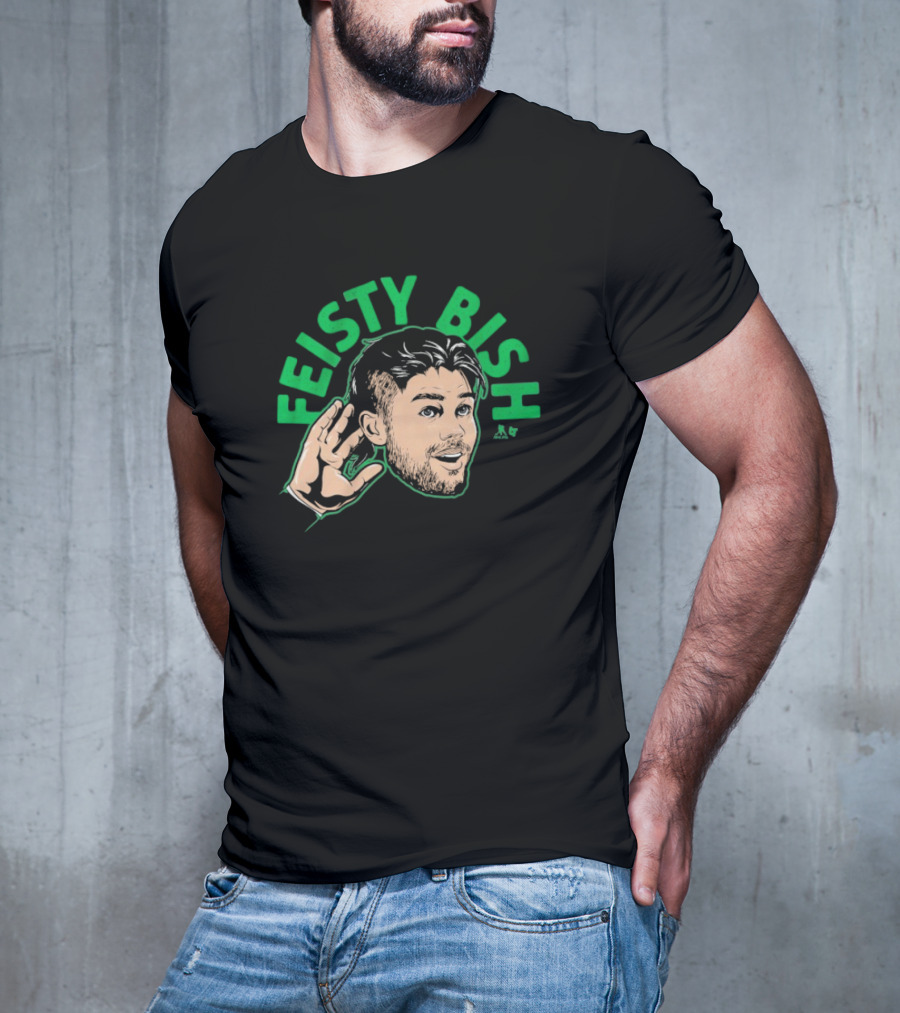 Feisty Bish Hand Gesture Illustration With Lian Bischel Artwork T-Shirt