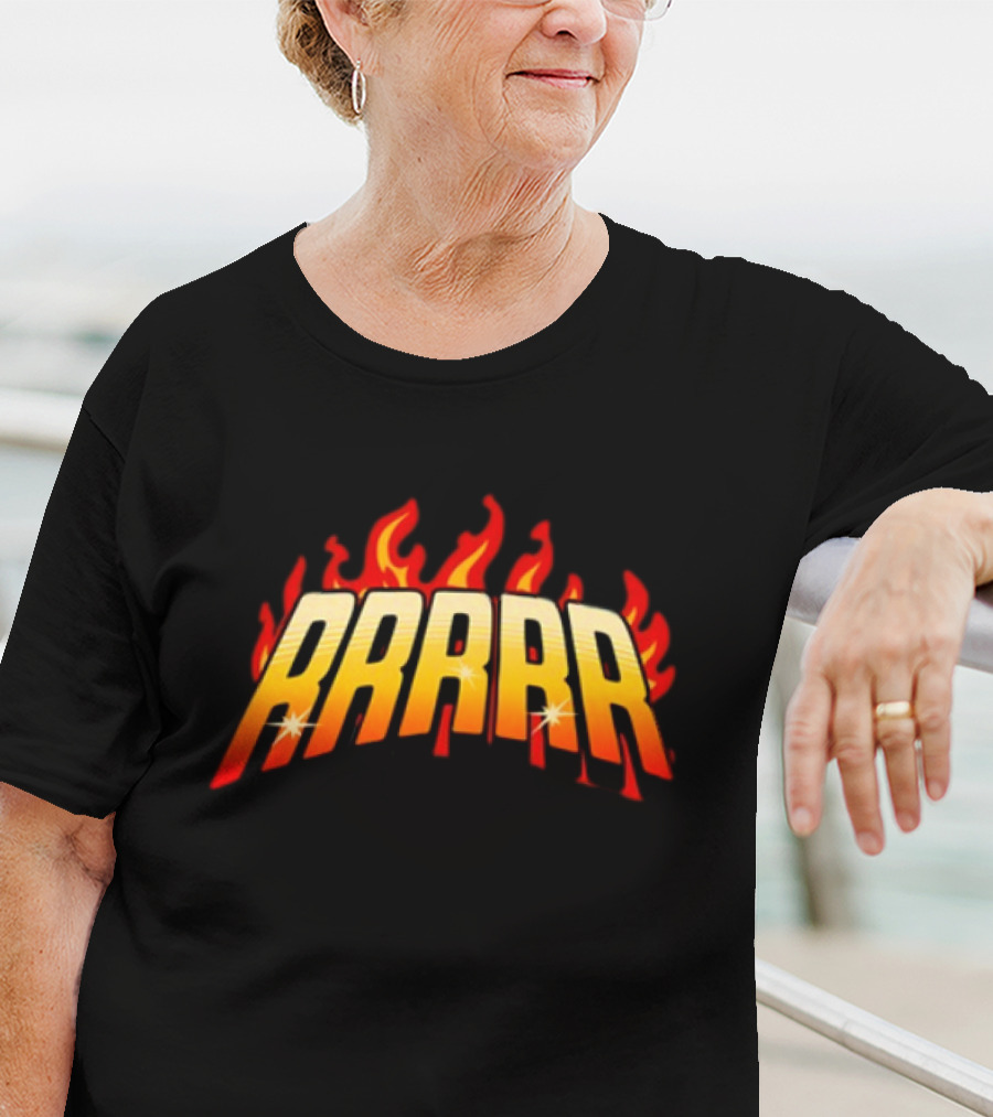 Rrr Fire Text Limited Slangteez Funny Tee T-Shirt
