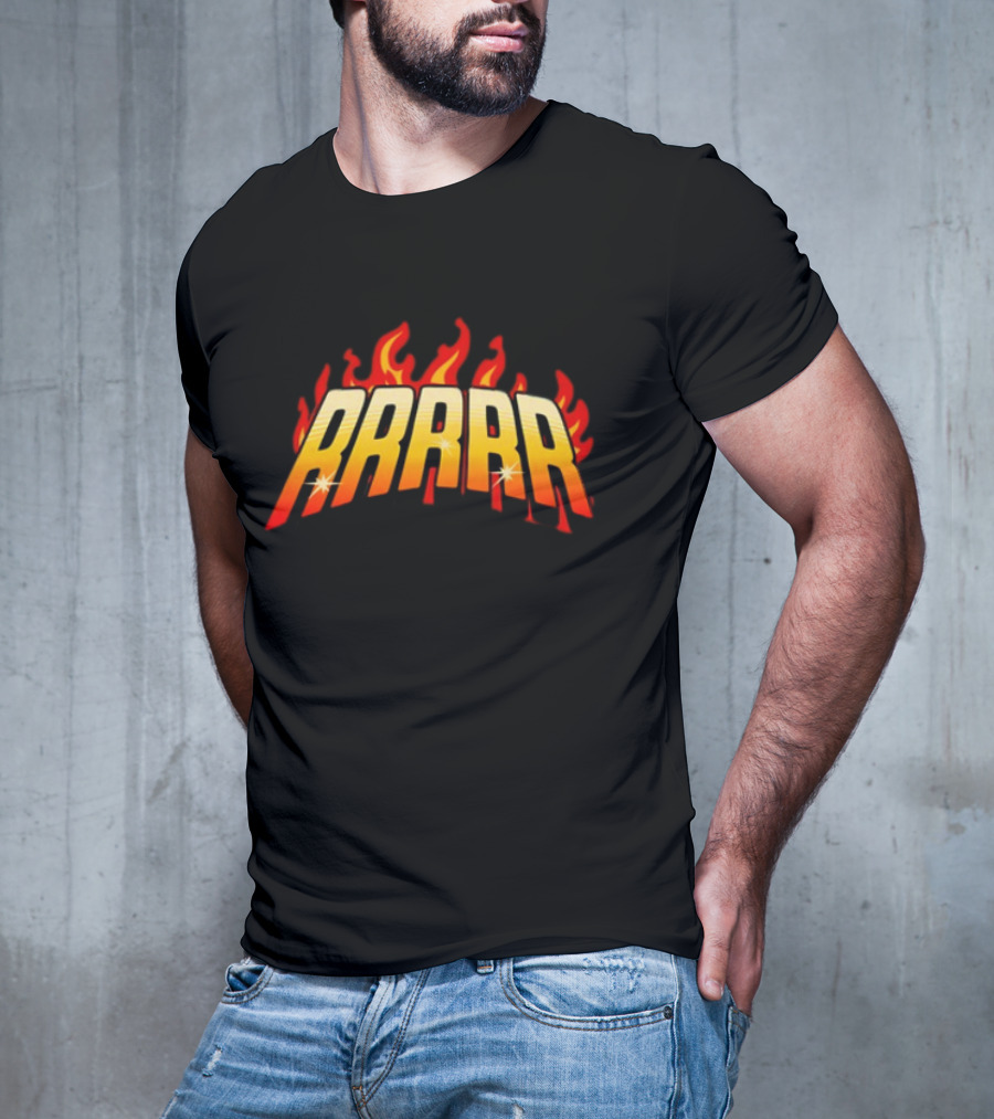 Rrr Fire Text Limited Slangteez Funny Tee T-Shirt